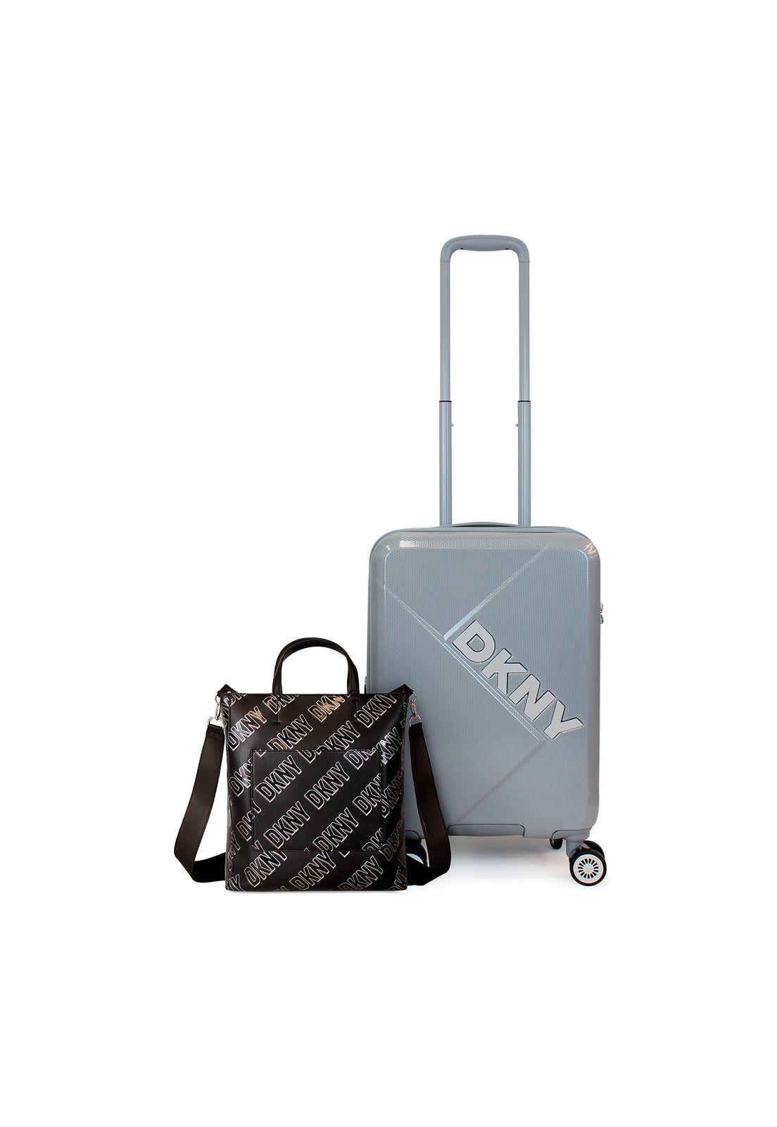 Pack Maleta cabina Donna Karan Woman 10kg gris + Bolso Tote Tilly DKNY-0