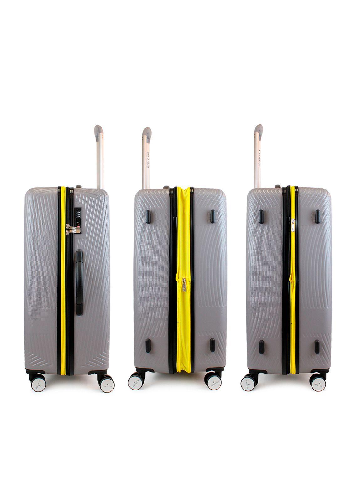 Pack 2 maletas Nautica M+L Bahamas 20kg y 23kg gris-5