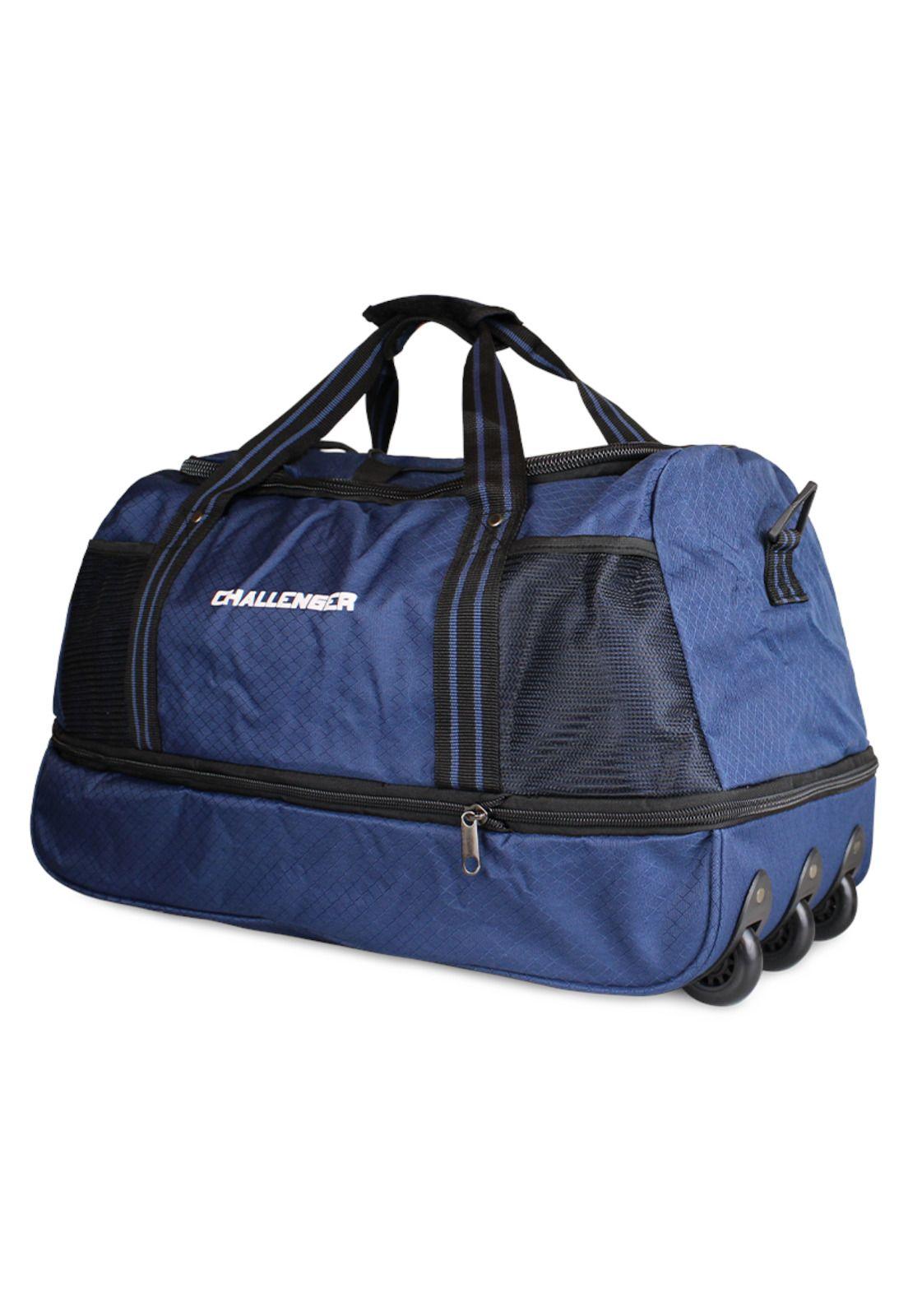 Bolso tipo Mochila con ruedas Challenger azul-5