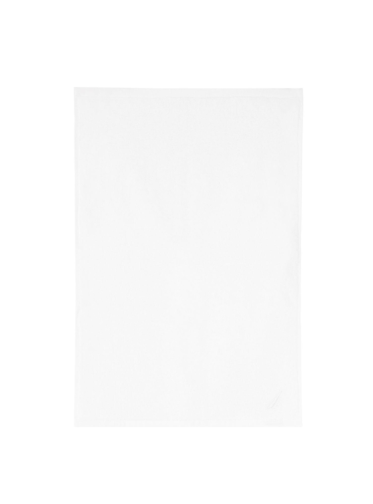 Toalla de mano Nautica 100% algodón textura esponjosa blanca-3