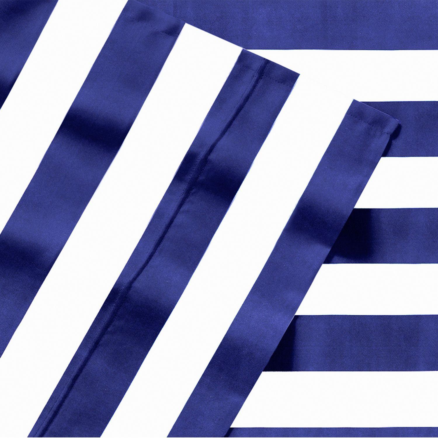 Juego de sábanas Nautica 4 piezas microfibra king diseño azul marino-2