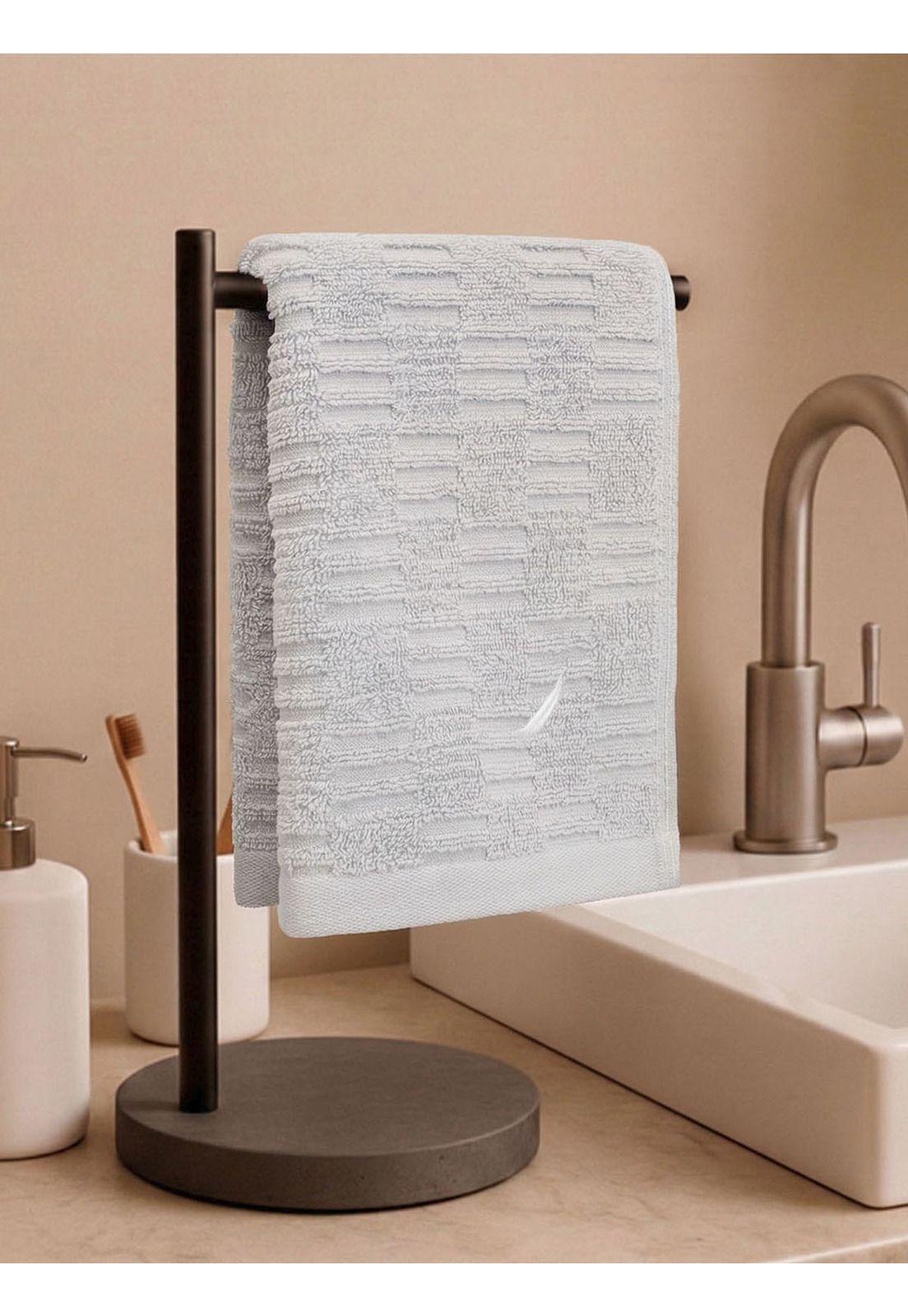 Toalla de cara SAVOY Nautica 100% algodón 30x50cm hipoalergénica gris-0