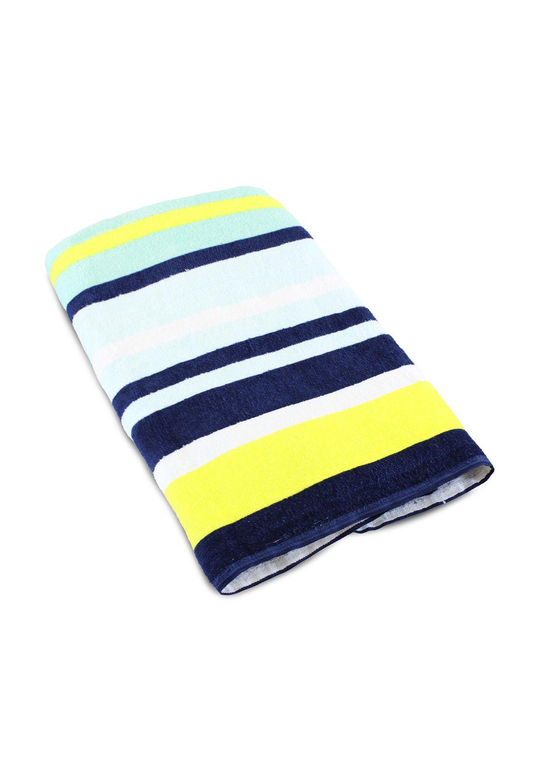 Toalla de playa Nautica 100% Algodón 160x80 verde agua-3