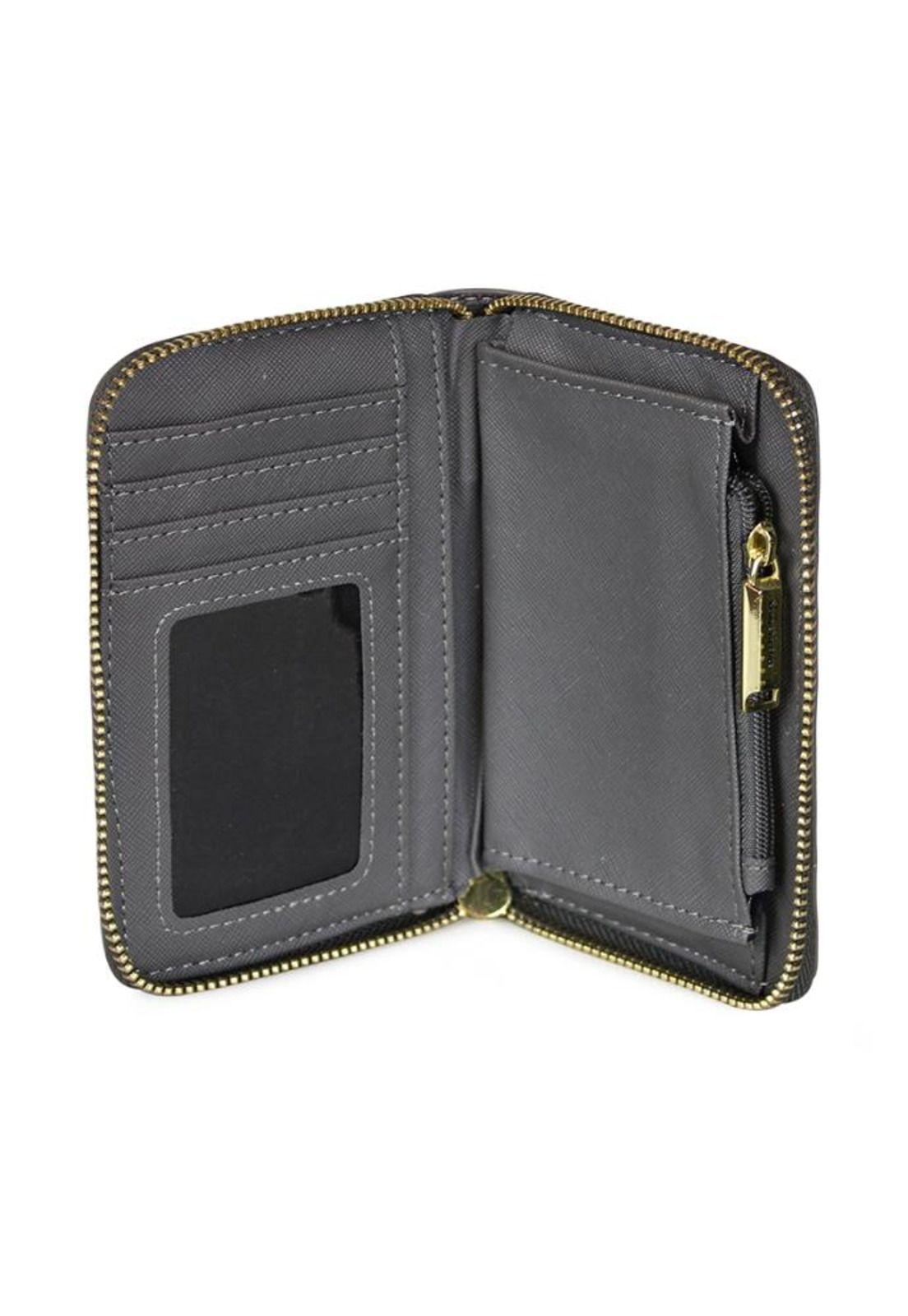 Billetera mujer Trifold gris Kenneth Cole-3