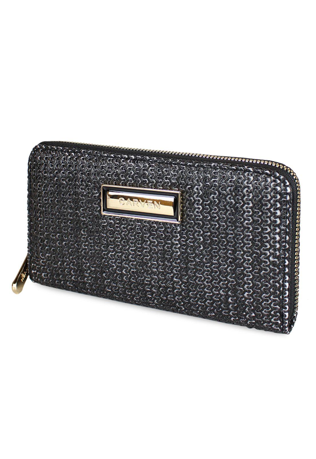 Billetera mujer Lidia negra Carven Paris-1