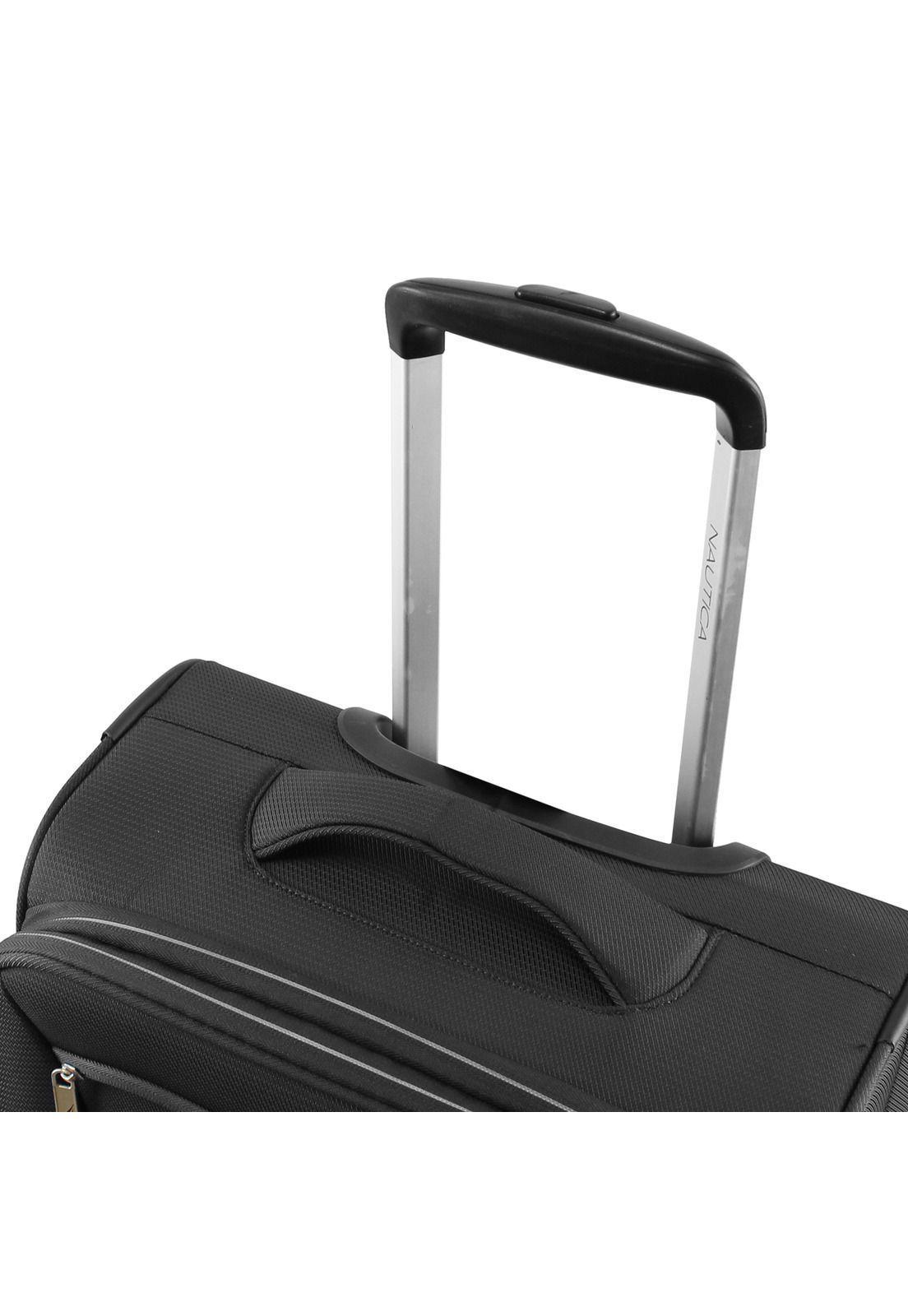 Maleta blanda de tela mediana Nautica Valencia 20kg negra-3