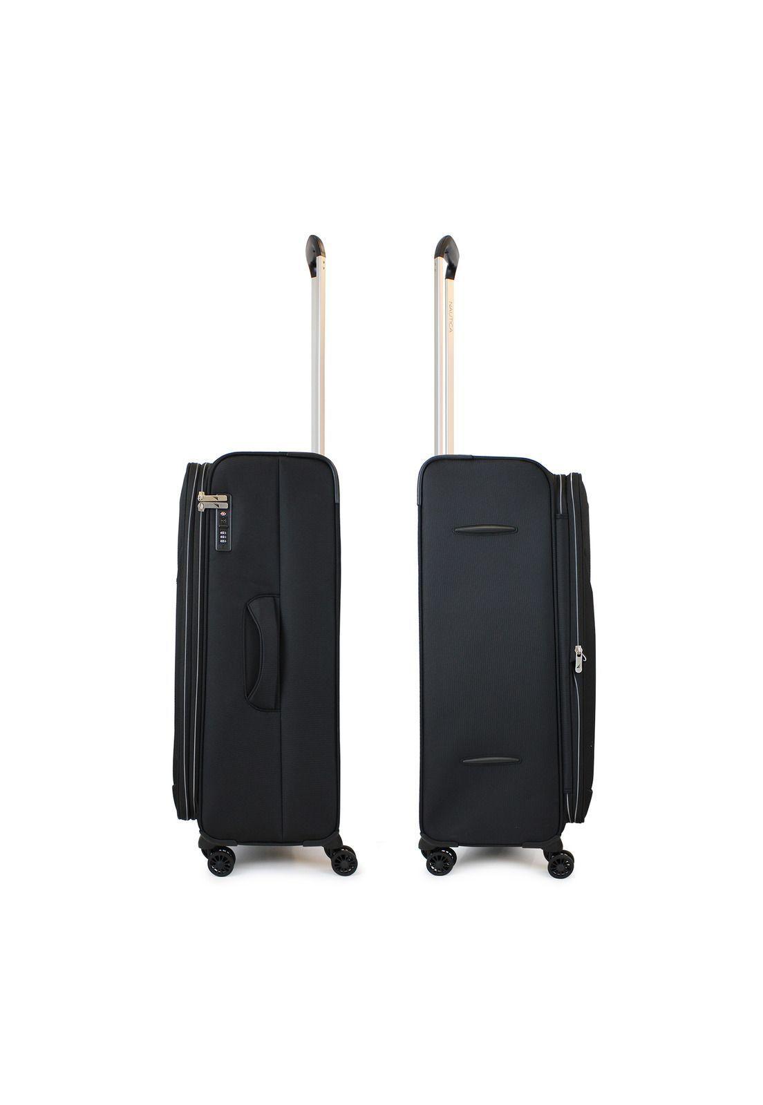 Maleta blanda de tela mediana Nautica Valencia 20kg negra-6