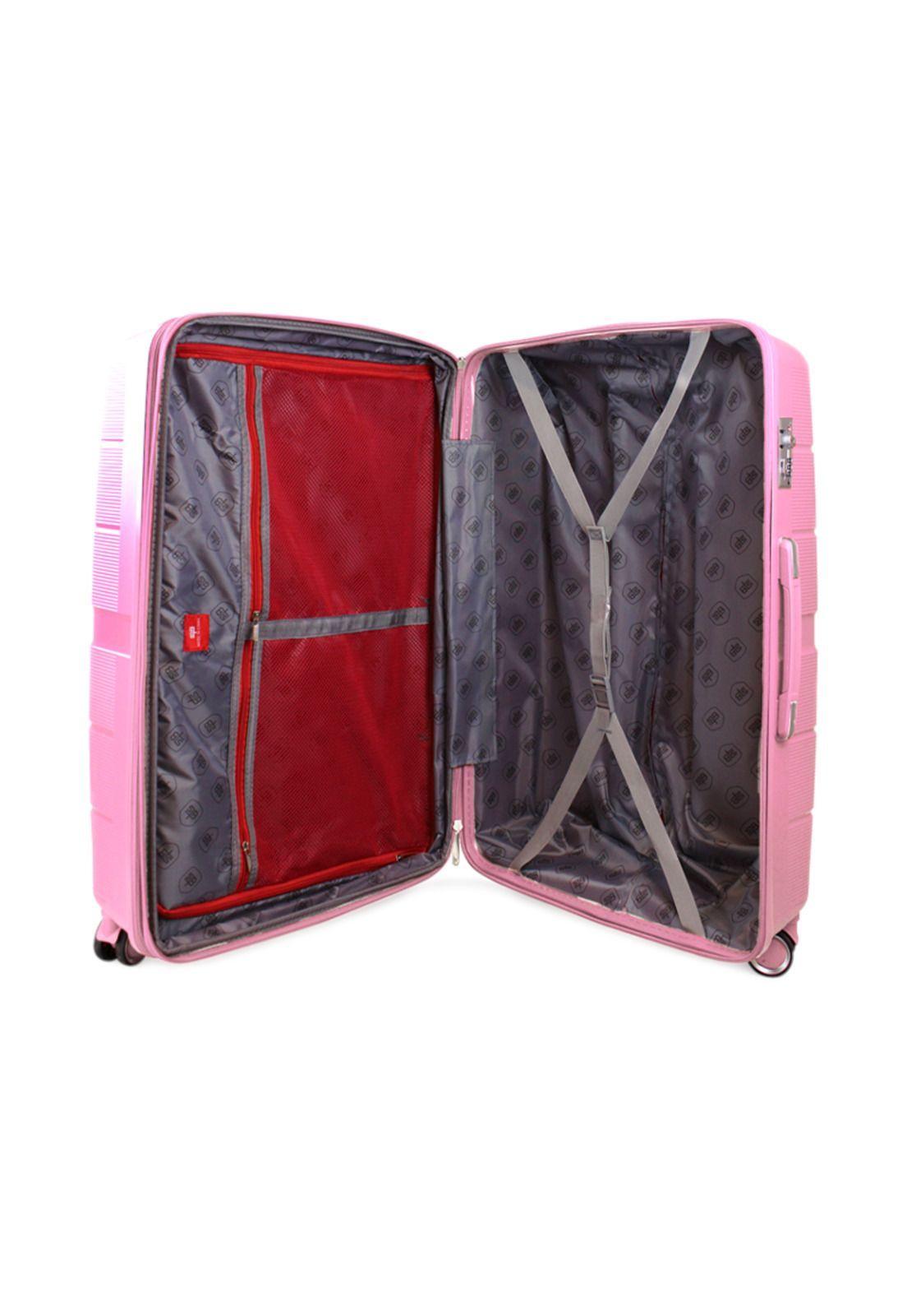 Maleta mediana Xpos rosada + morral de regalo Swiss Bag-2
