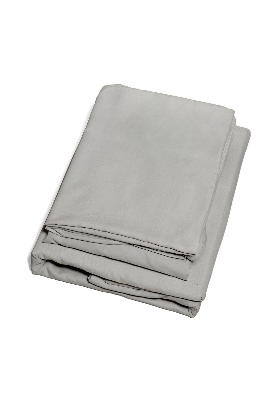 Juego de sábanas Nautica 4 piezas microfibra king gris claro-2