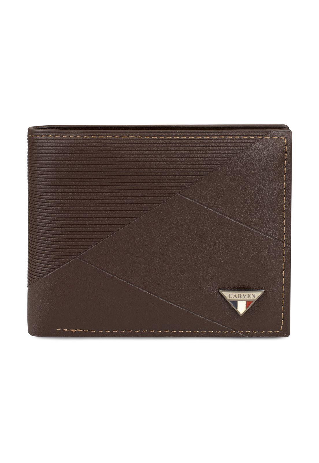 Billetera hombre Enzo café con monedero Carven Paris-2