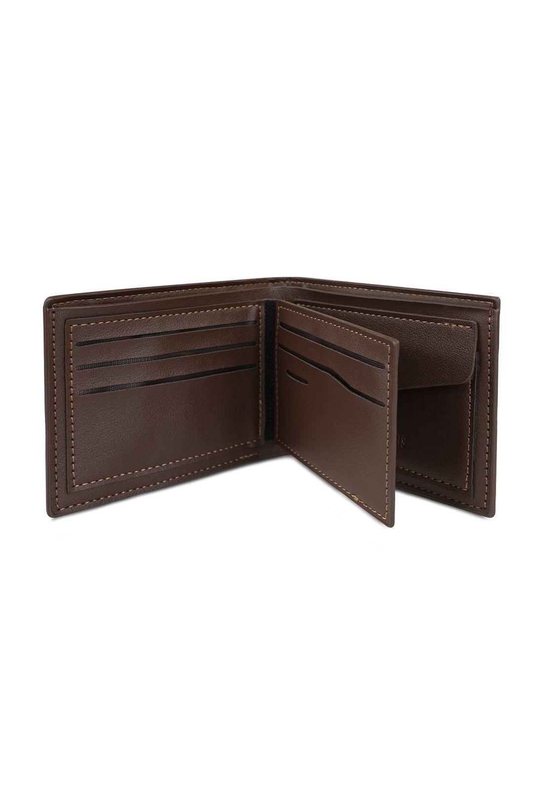 Billetera hombre Enzo café con monedero Carven Paris-5