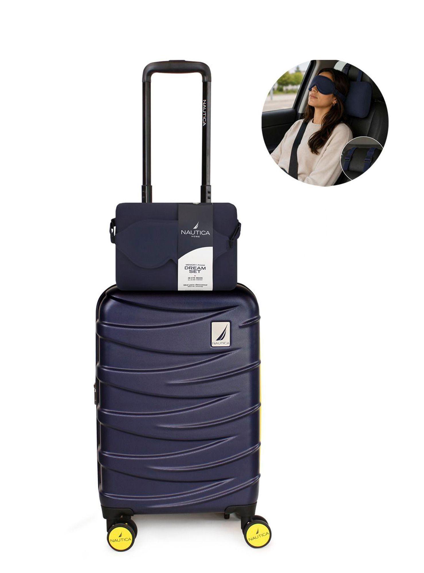 Pack Maleta de cabina Mónaco 10kg azul + Kit de sueño Nautica-1
