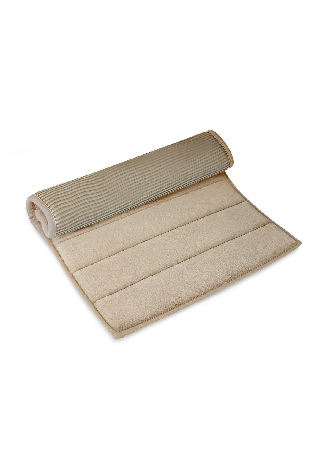 Alfombra de baño Nautica Home 50x80cm coralina ultra suave beige-2