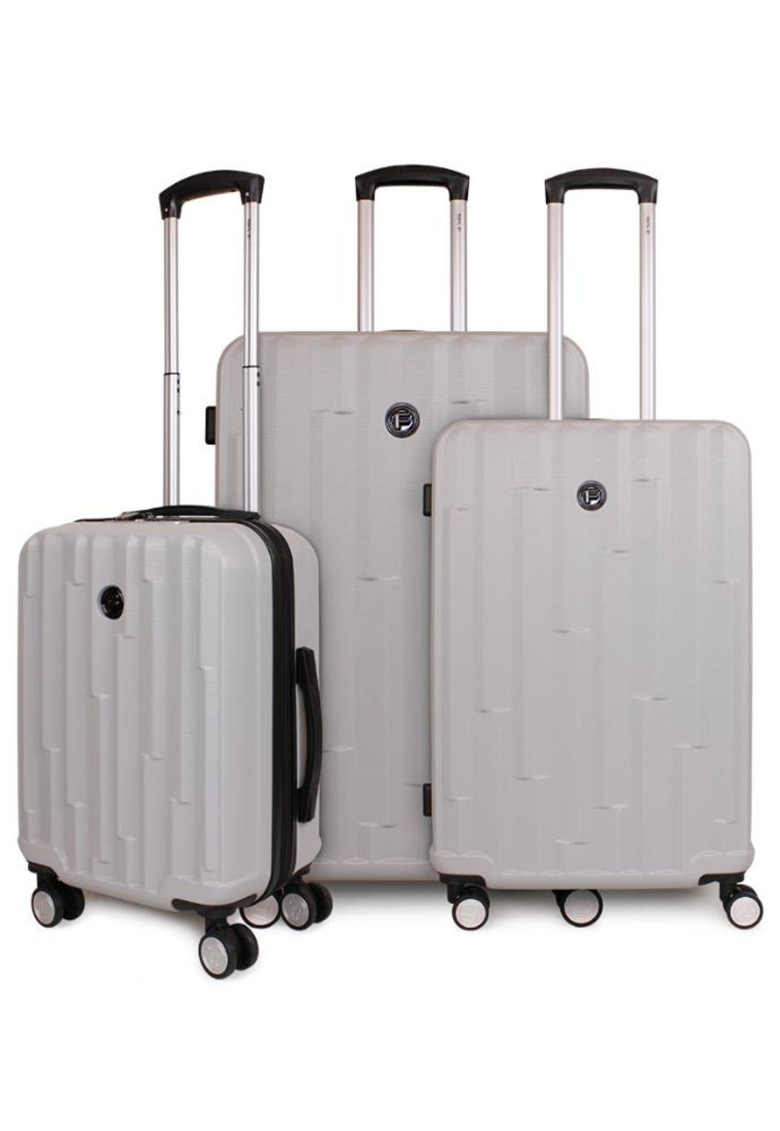 Set 3 Maletas Flip gris S+M+L F la Maleta de Chile-0