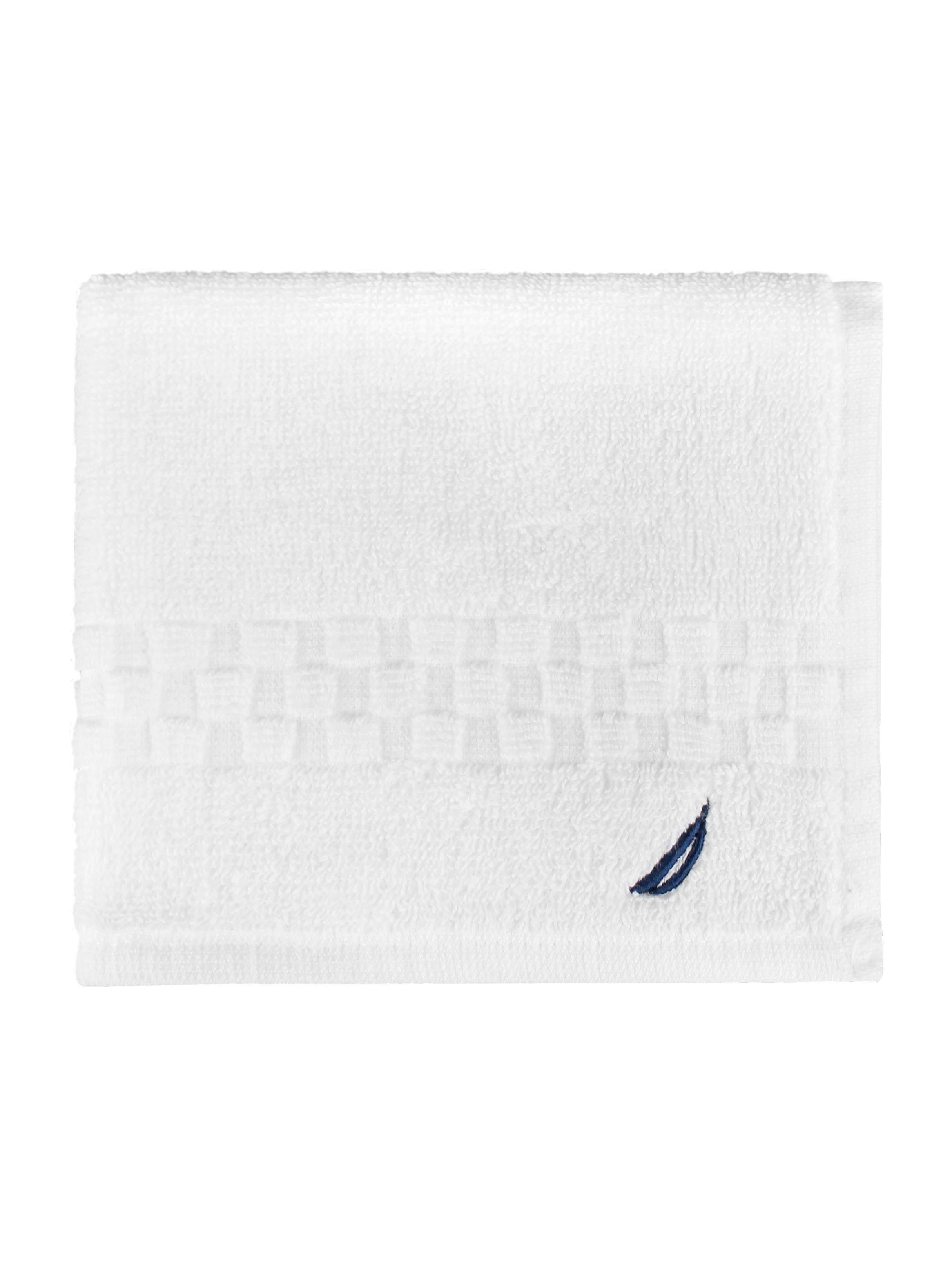 Toalla de cara SIGNATURE Nautica 100% algodón 33x33cm frescura y suavidad blanca-3