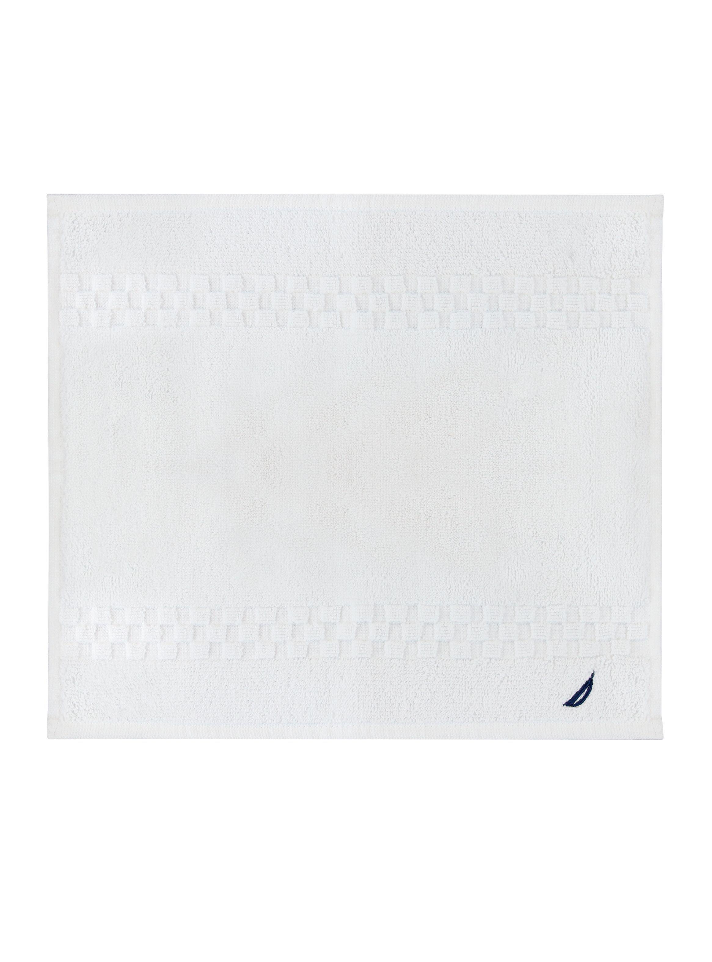 Toalla de cara SIGNATURE Nautica 100% algodón 33x33cm frescura y suavidad blanca-4
