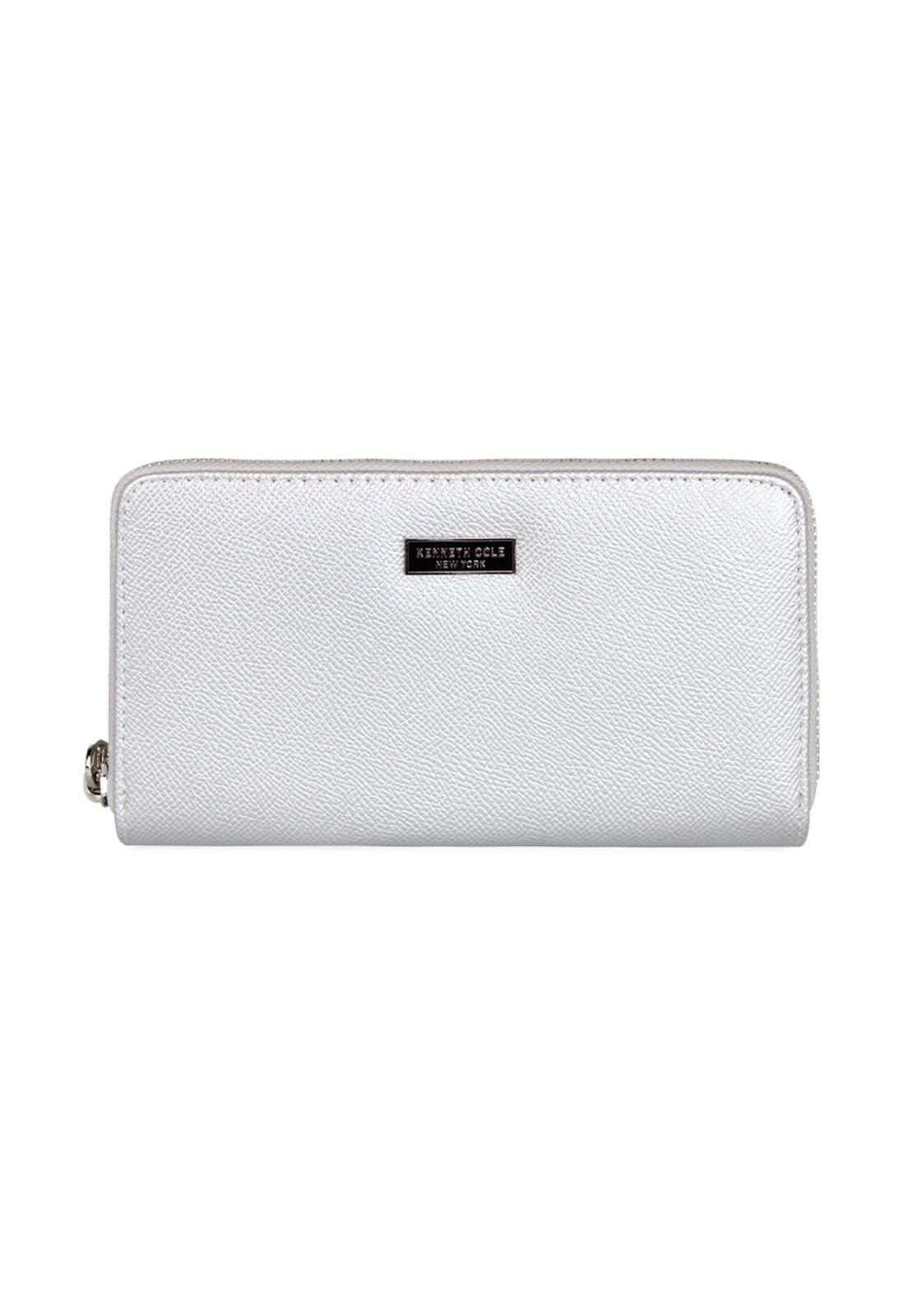 Pack Billetera Bessie silver + Pañuelo Alcala celeste Kenneth Cole-2