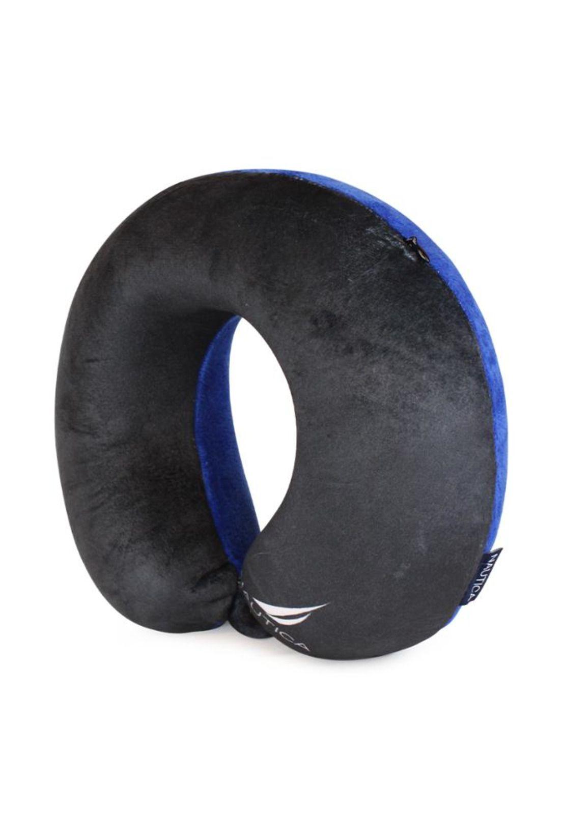 Almohada de viaje Memory Foam negro-azul Nautica-2