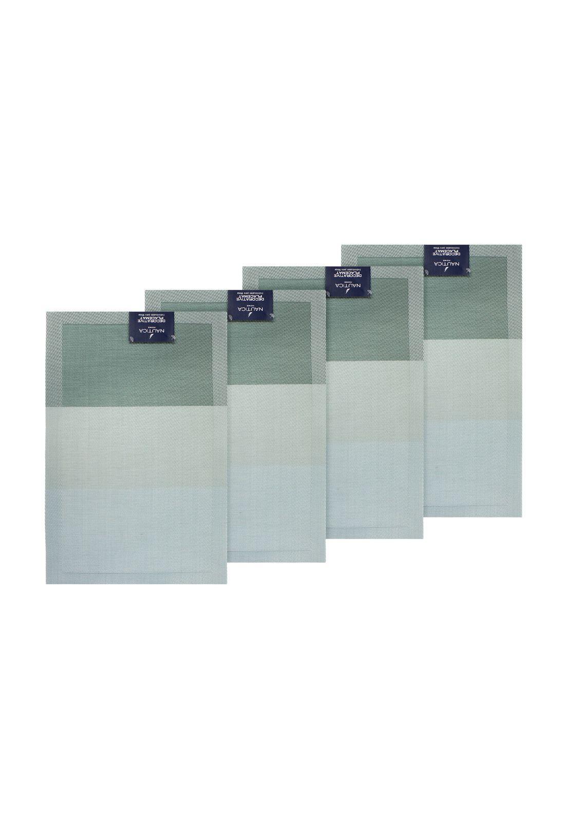 Pack 4 Individuales de mesa Nautica Home 45x30cm degrade verde-3