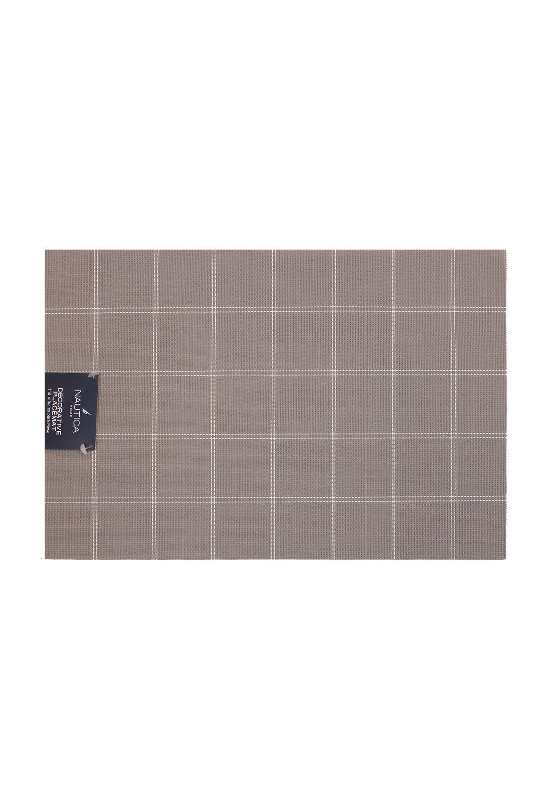 Pack 6 Individuales de mesa Nautica Home 45x30cm café a cuadros-1