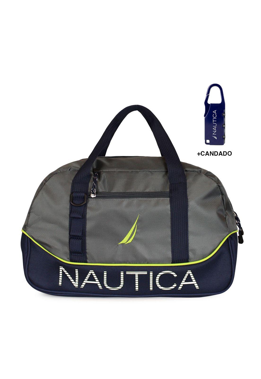 Bolso de Viaje Nautica Mannar S gris + Candado-0