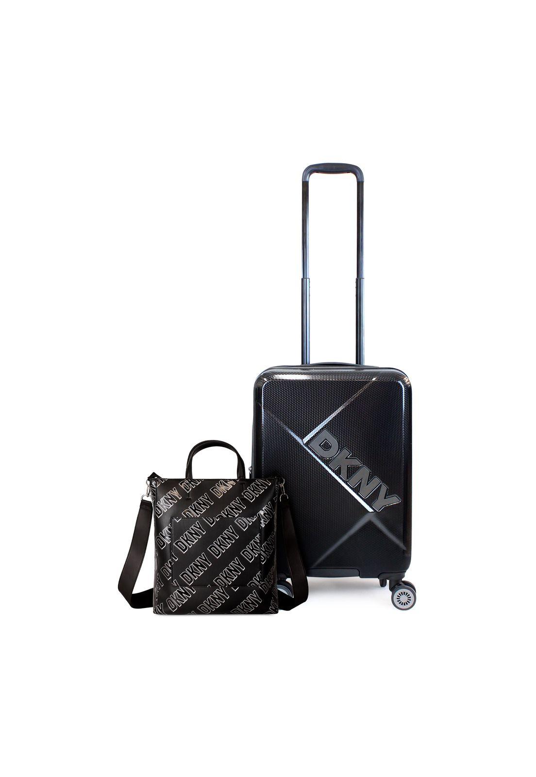 Pack Maleta cabina Donna Karan Woman 10kg negra + Bolso Tote Tilly DKNY-0