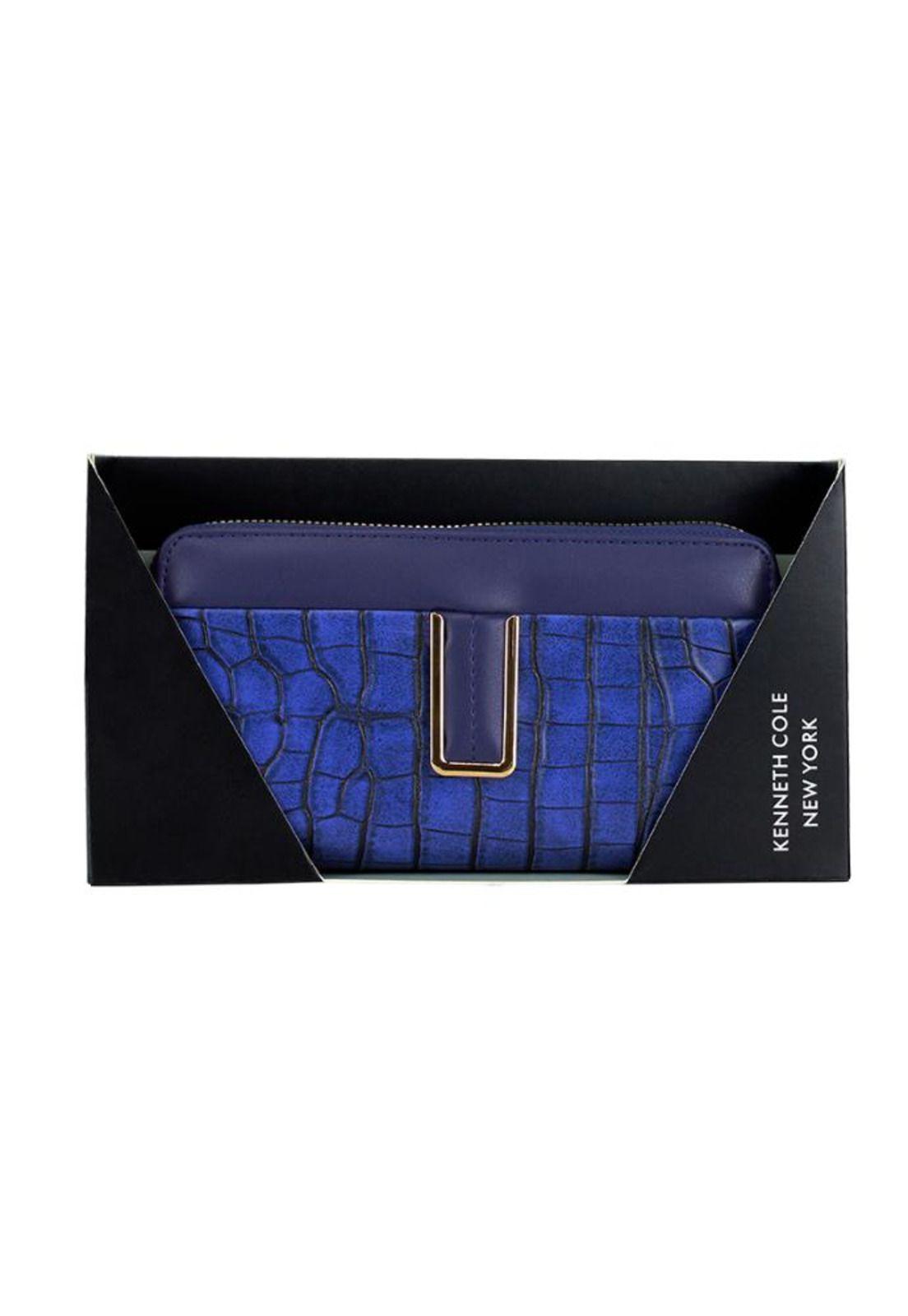 Billetera mujer Tate azul Kenneth Cole-3