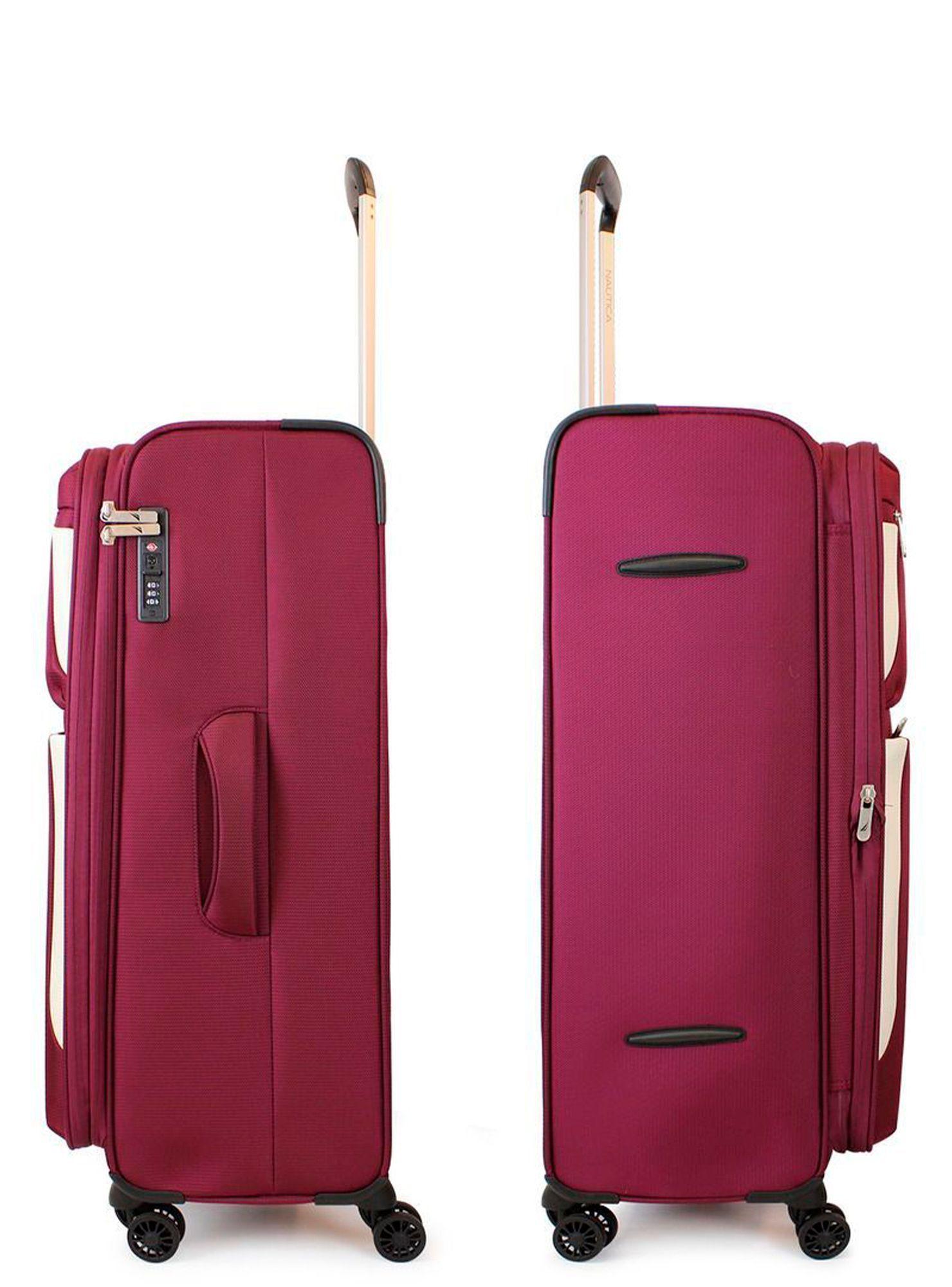 Maleta blanda de tela grande Nautica Marbella L 23kg burdeo-6