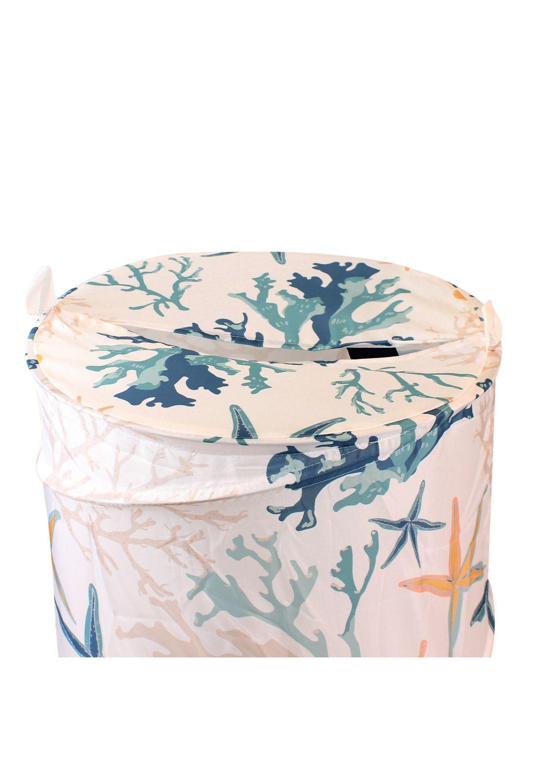 Cesto para ropa plegable Nautica Home 42x55cm corales de mar-2