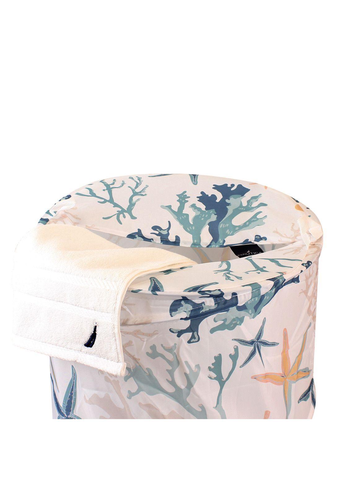 Cesto para ropa plegable Nautica Home 42x55cm corales de mar-3