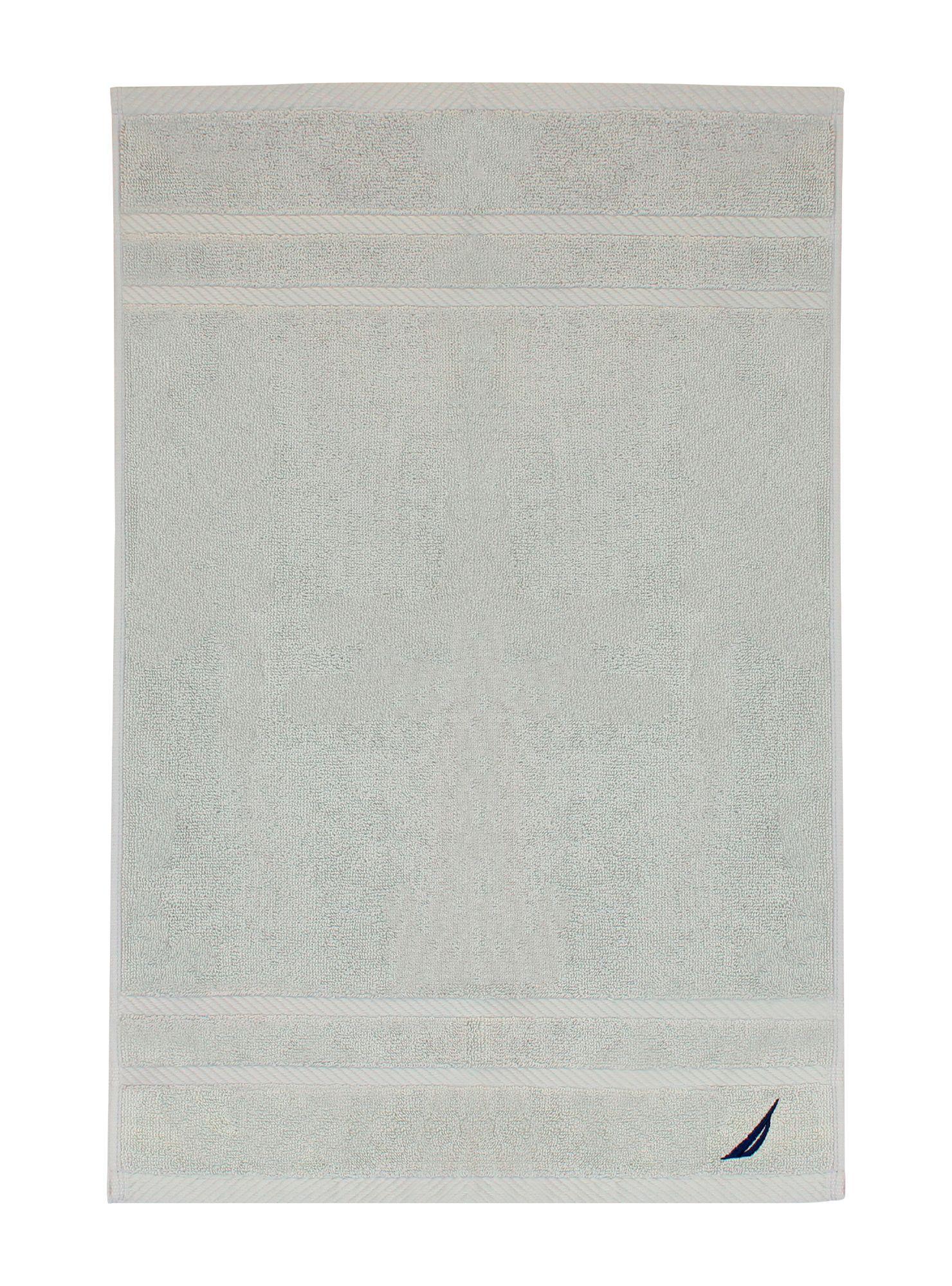 Toalla de mano Nautica SIGNATURE Premium 100% algodón gris claro-3