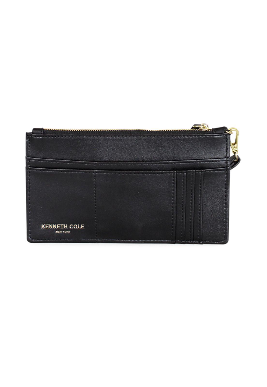 Pack Billetera Abella negra + Pañuelo Oni negro Kenneth Cole-3