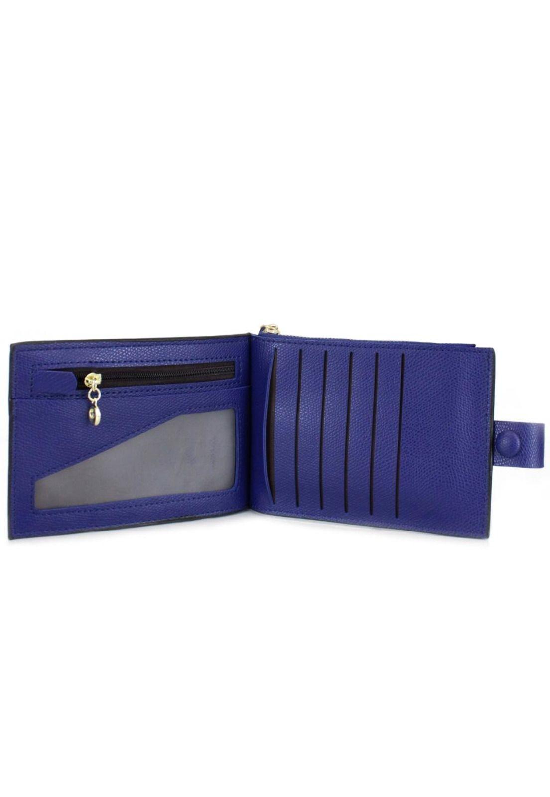Billetera de mujer Eva azul Carven-2