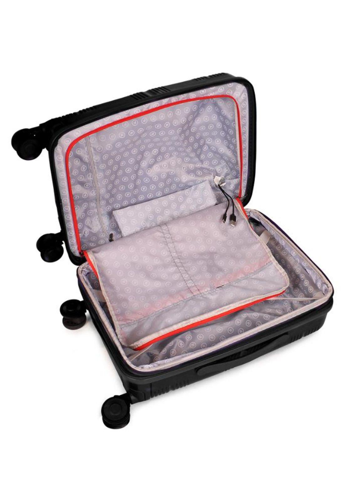 Maleta de cabina con usb CHIC negra F la Maleta de Chile-2