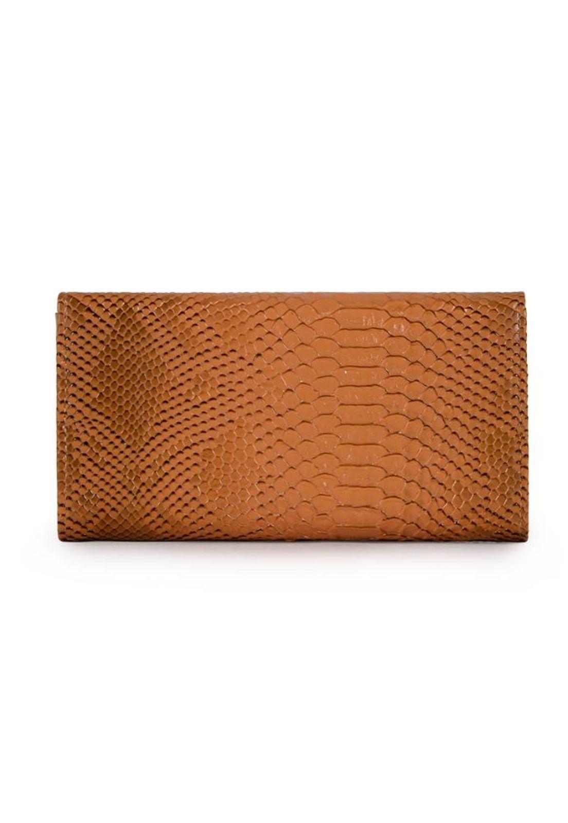Billetera mujer Alda Serpent café Carven-4