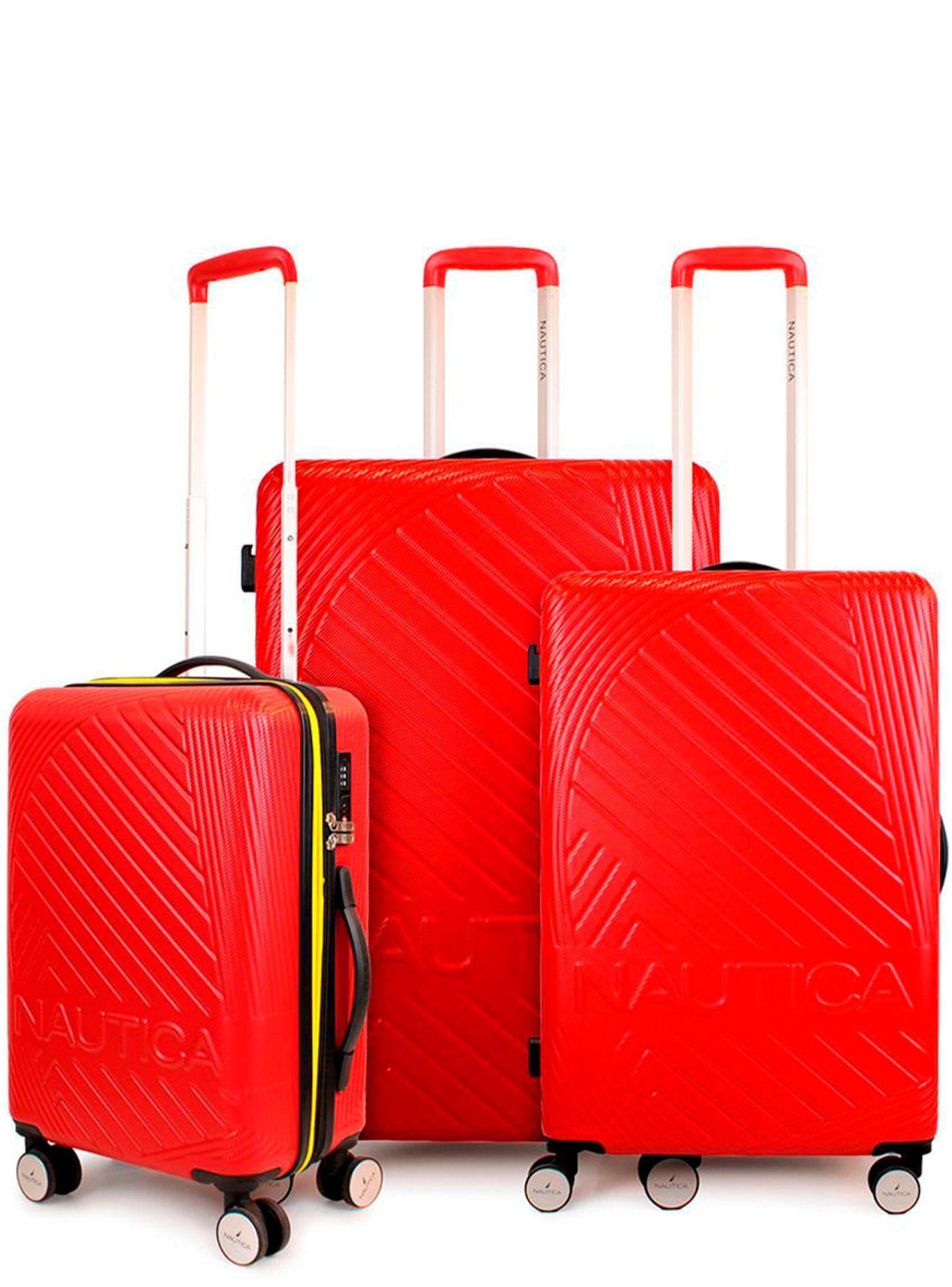 Set de 3 maletas S+M+L Nautica Bahamas roja-0