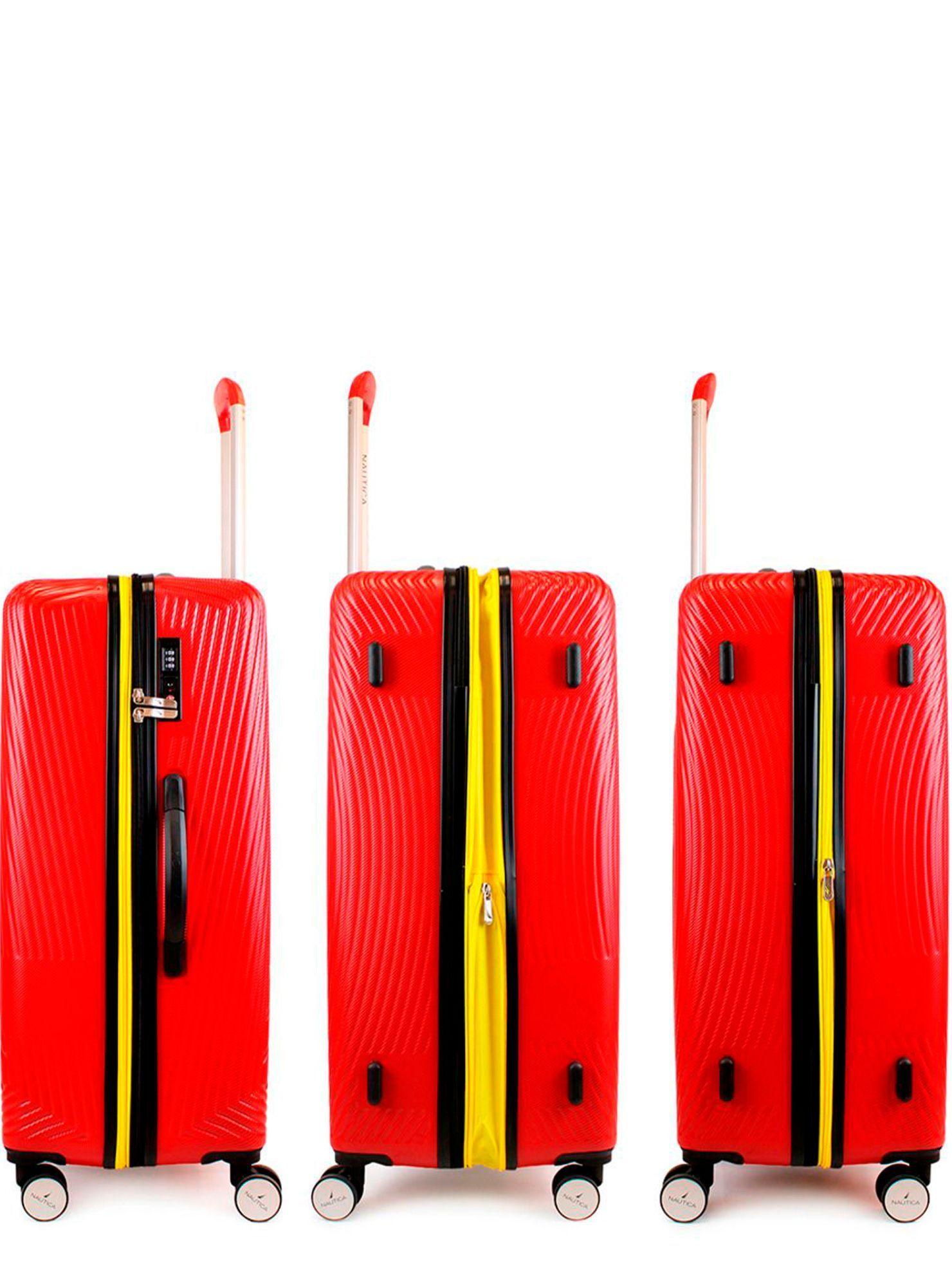 Set de 3 maletas S+M+L Nautica Bahamas roja-6