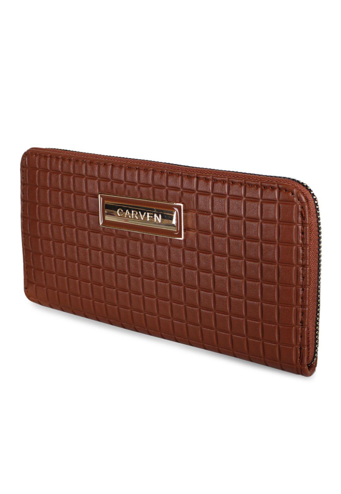 Billetera mujer Nina café Carven Paris-1