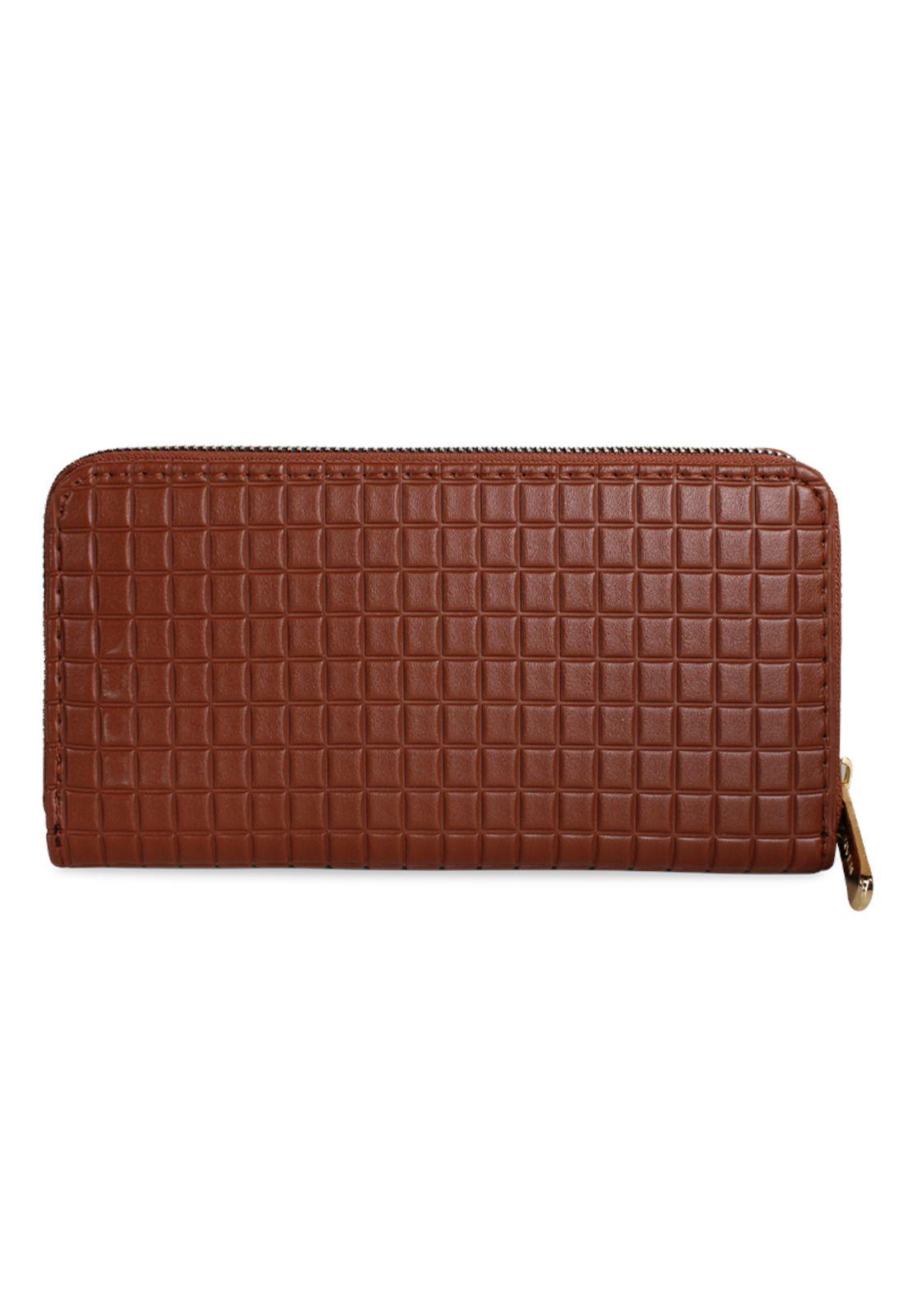 Billetera mujer Nina café Carven Paris-2