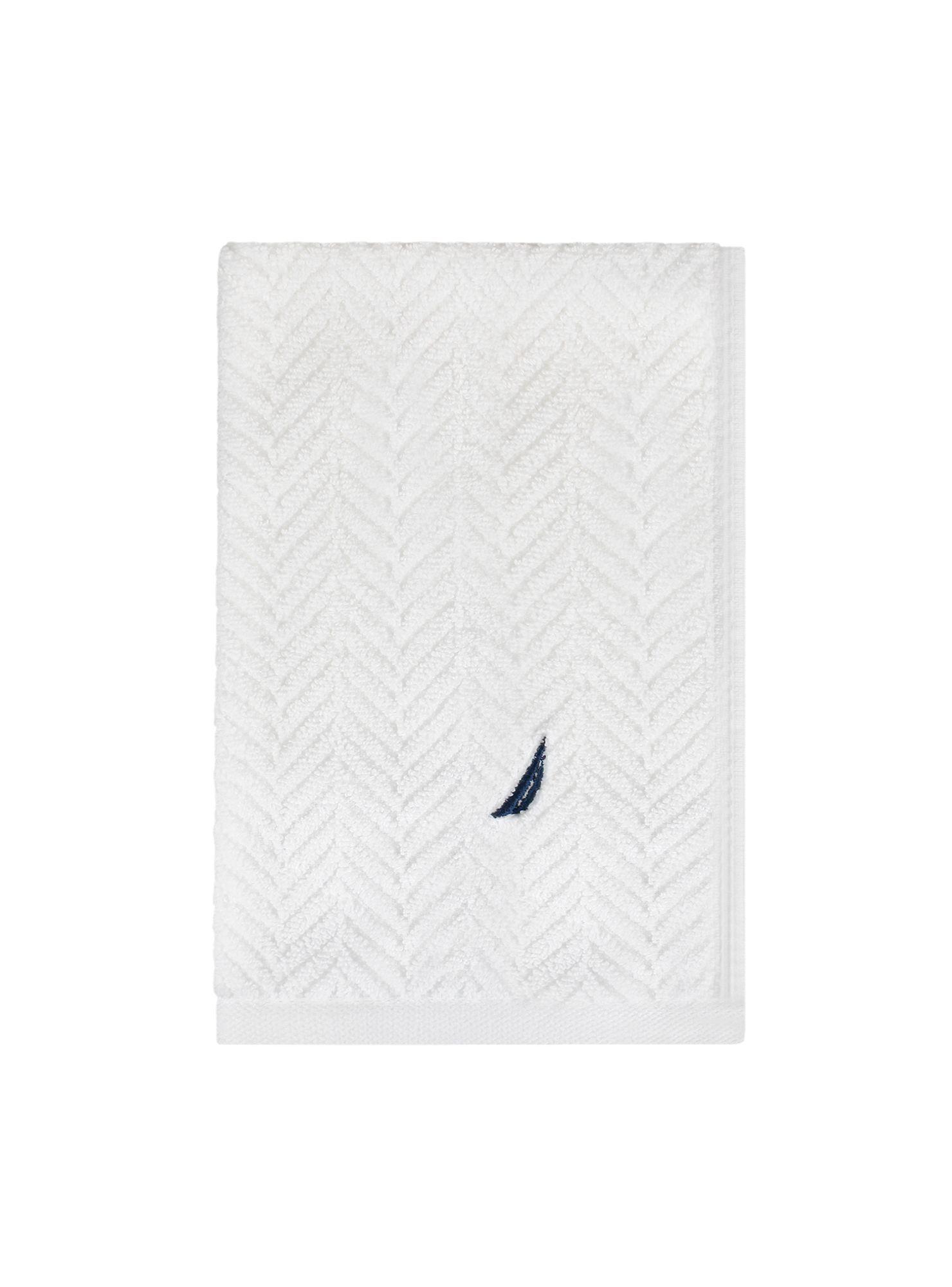 Toalla de cara VIS Nautica 100% algodón 30x50cm pieles sensibles blanco-3