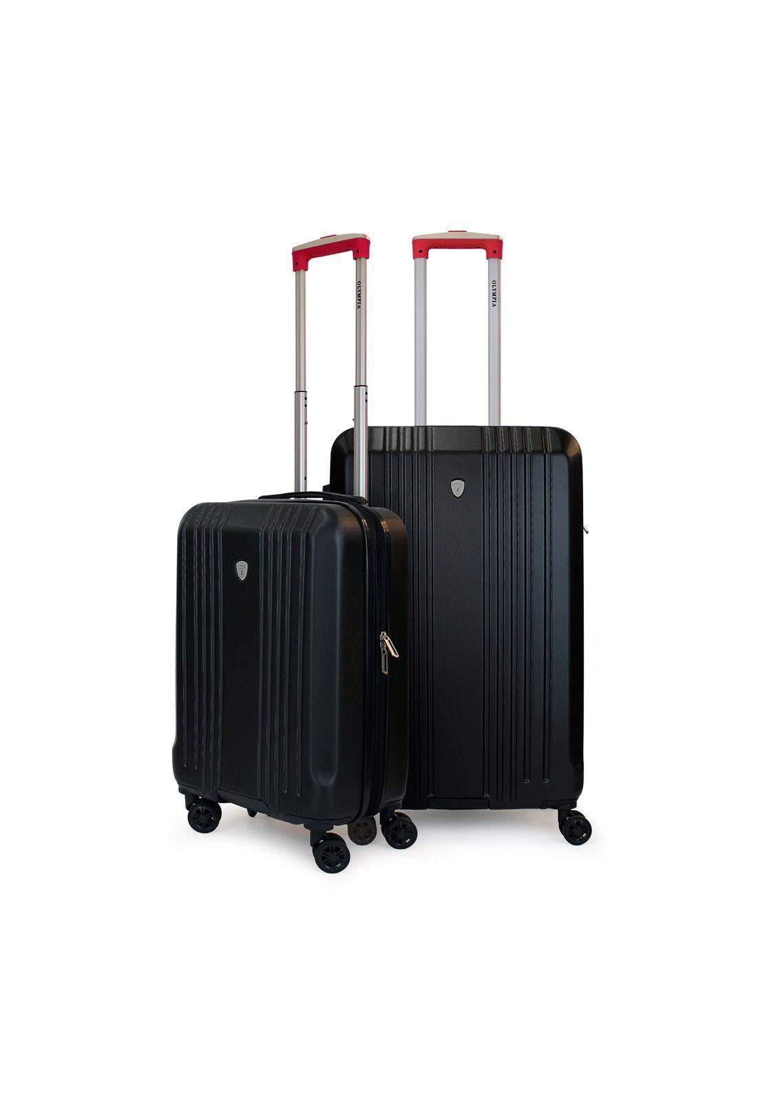 Pack 2 maletas S+M Olympia 10y20kg negra-roja-0