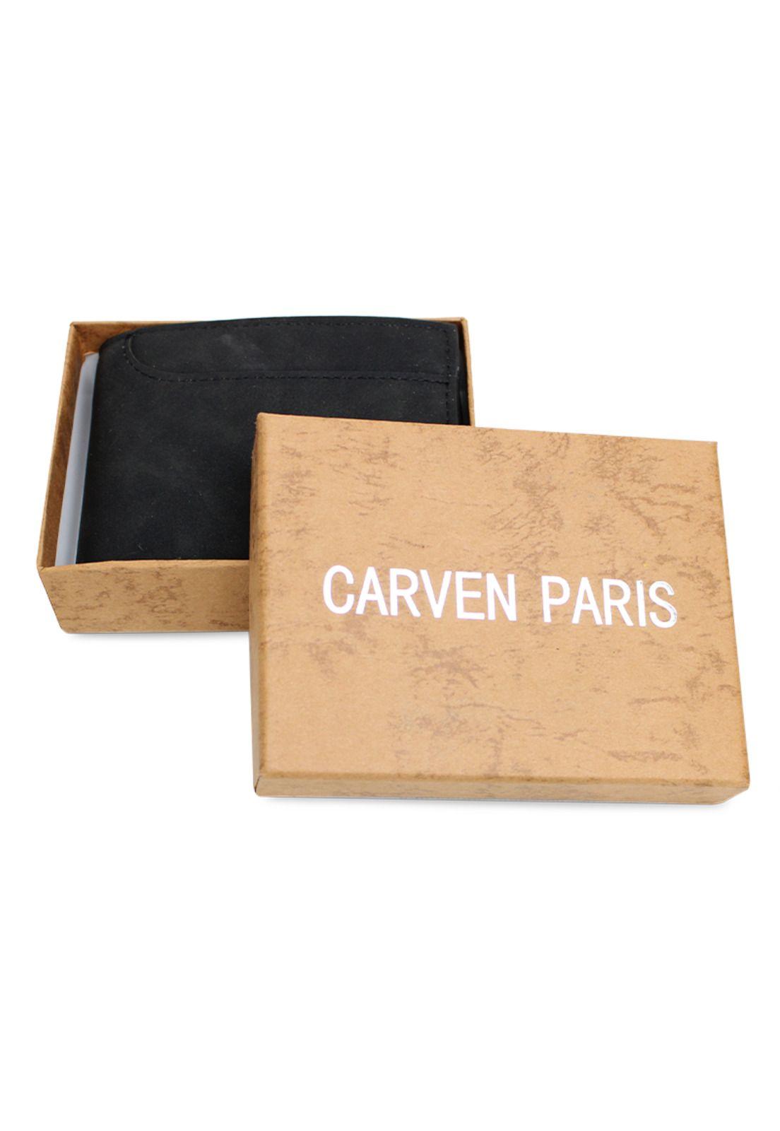 Billetera de hombre León negra Carven Paris-4
