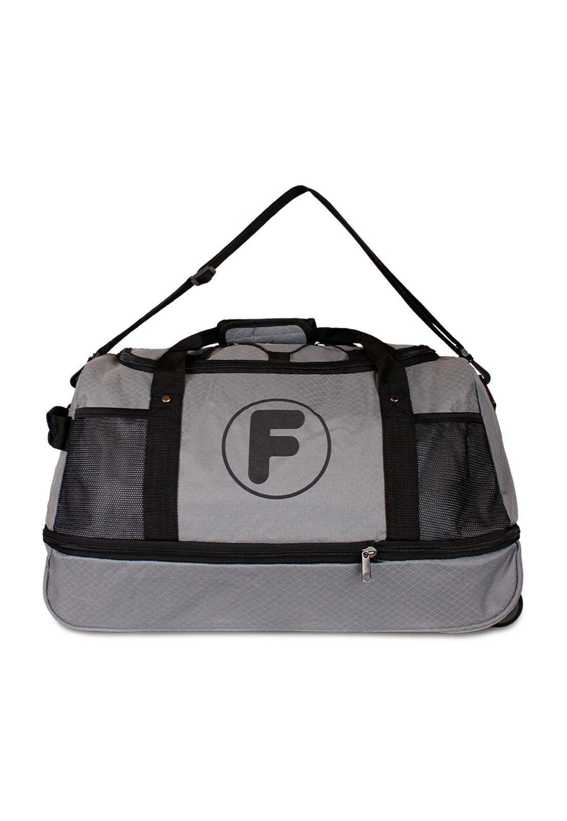 Bolso Mochila con Ruedas Goliat gris + Candado FILA-4