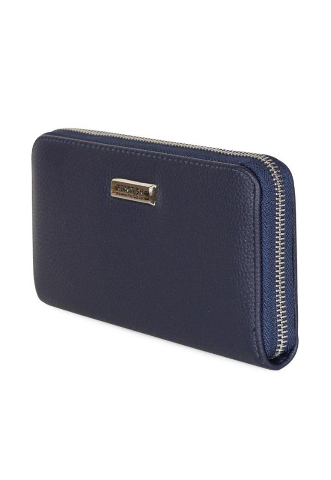 2 Billeteras de mujer Calixta negra y azul Kenneth Cole-3