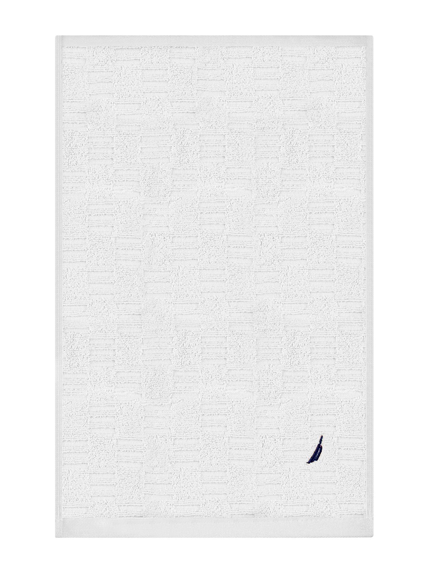 Toalla de cara SAVOY Nautica 100% algodón 30x50cm hipoalergénica blanca-2