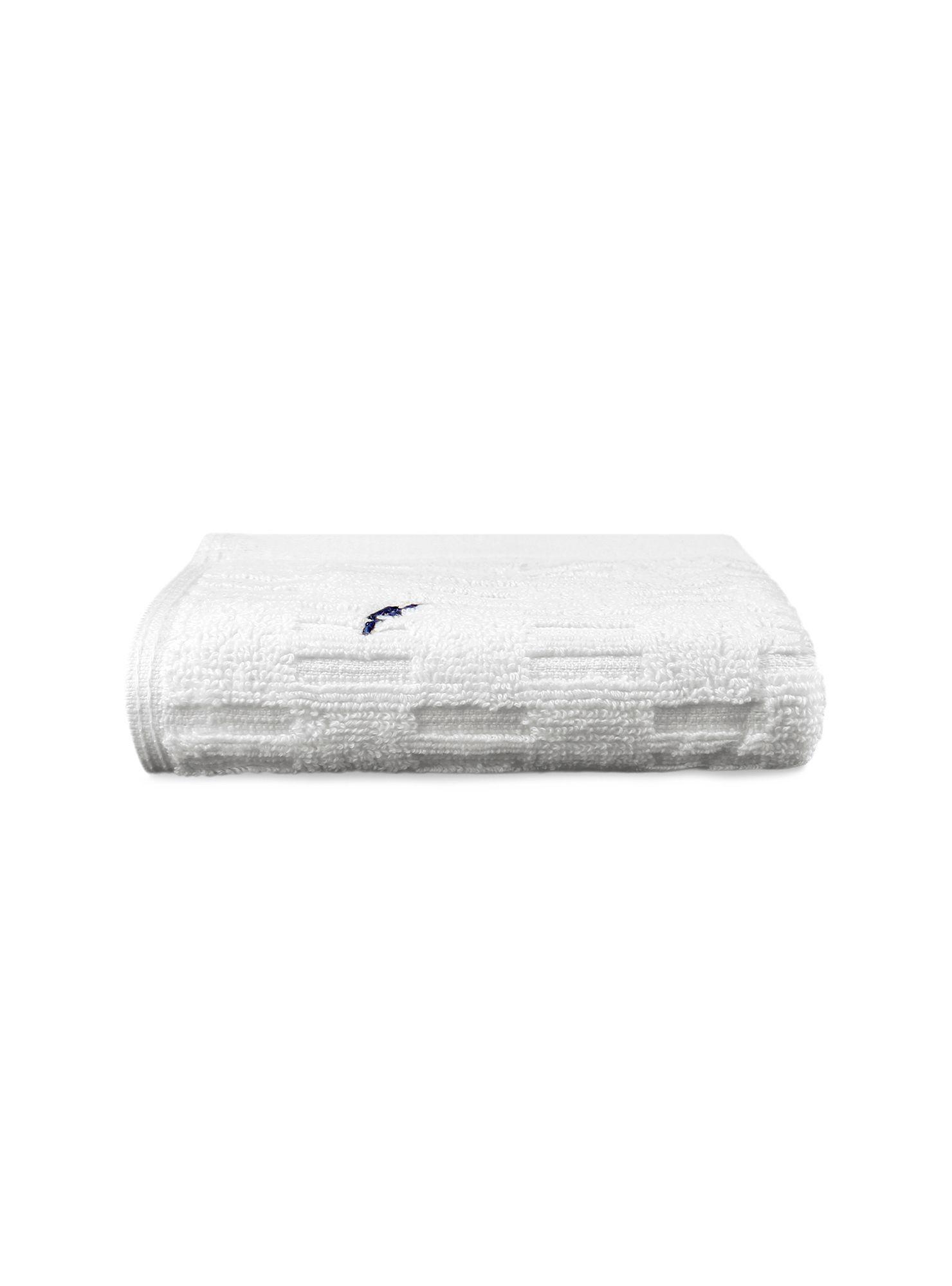 Toalla de cara SAVOY Nautica 100% algodón 30x50cm hipoalergénica blanca-3