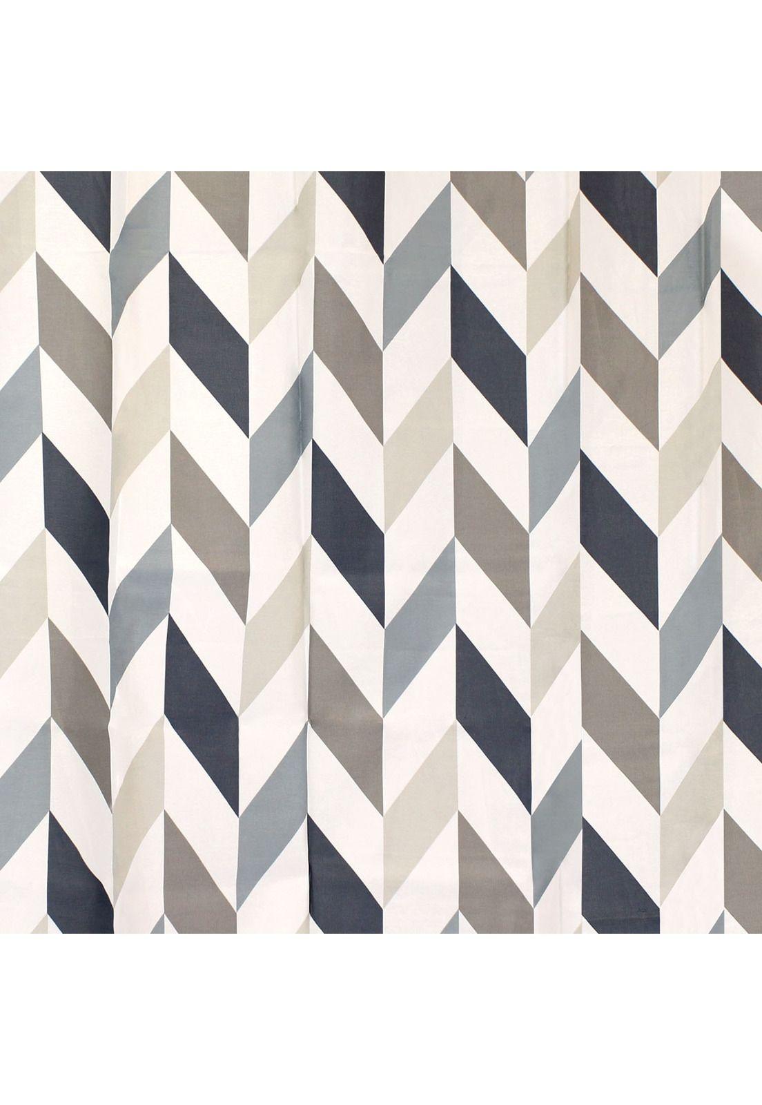 Cortina para baño Nautica poliéster 180x180cm diseño multicolor-2