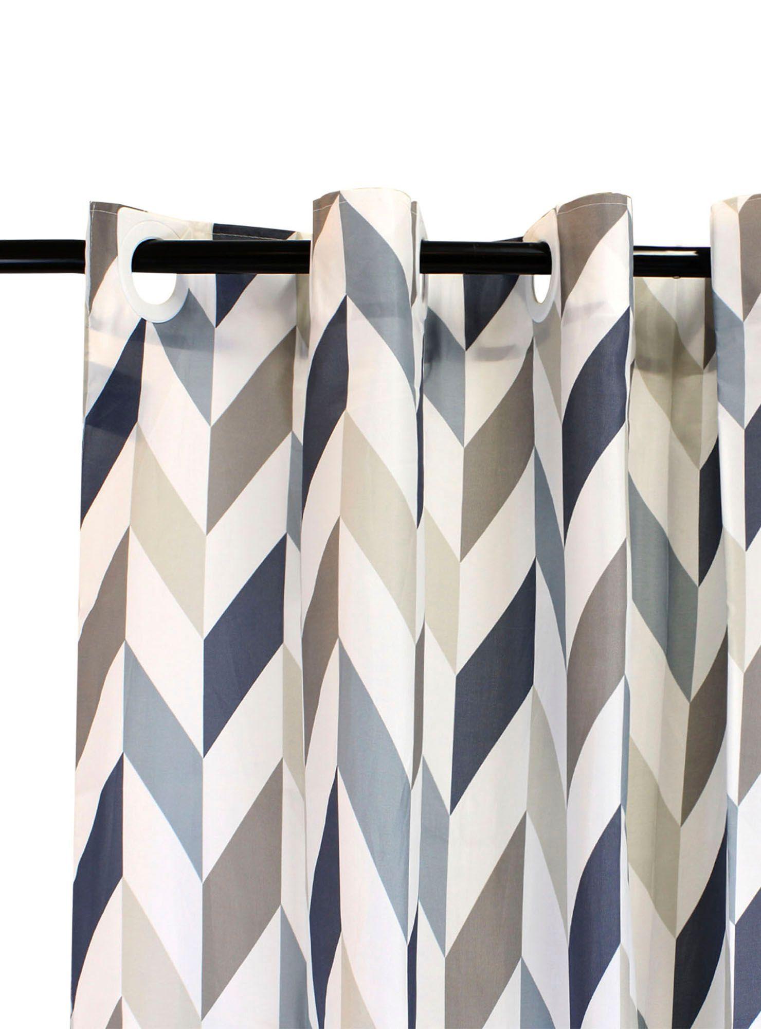 Cortina para baño Nautica Home poliéster 180x180cm diseño multicolor-1