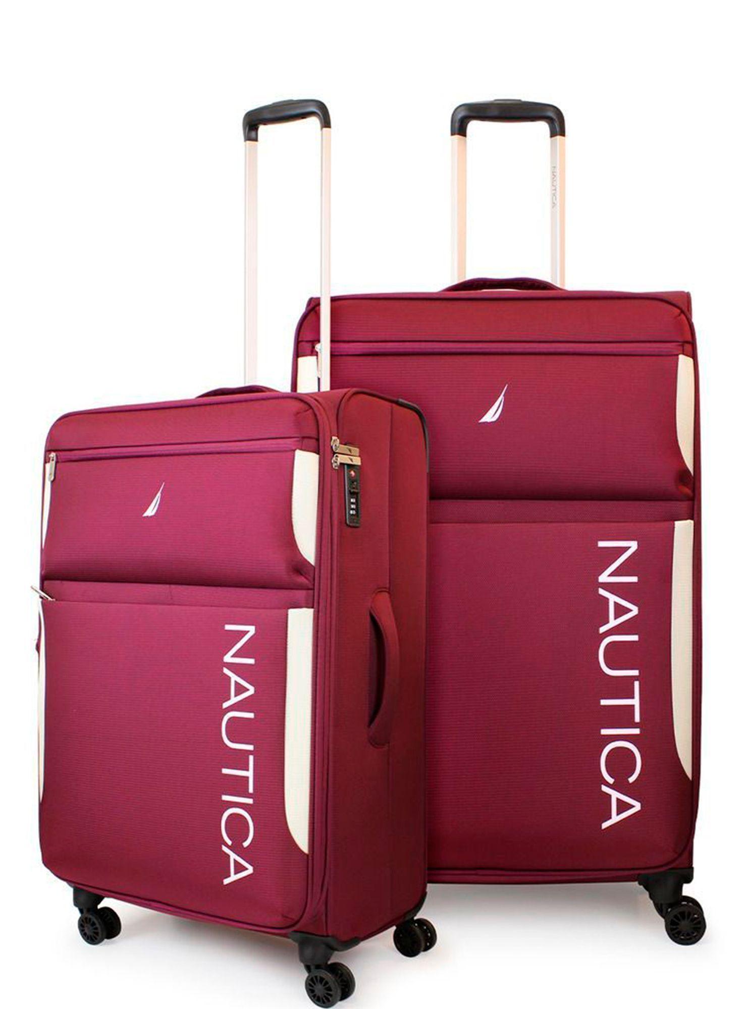 Pack 2 maletas blandas de tela M+L Nautica Marbella 20k y 23k burdeo-0