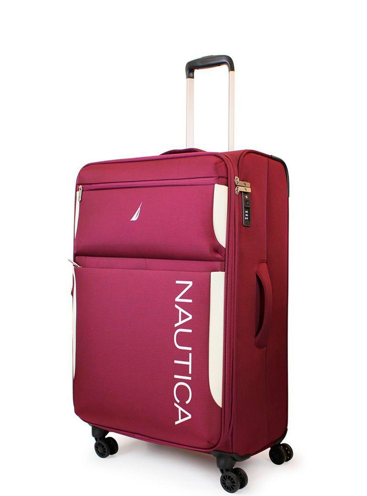 Pack 2 maletas blandas de tela M+L Nautica Marbella 20k y 23k burdeo-3